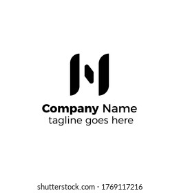 space n logo design vector illustration