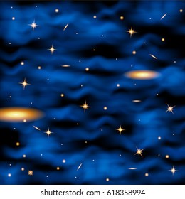 Space nebula background. Vector illustration