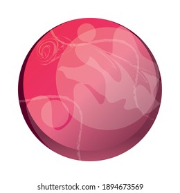 space neptune planet solar system galaxy, icon style vector illustration