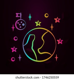 Space nolan icon Simple thin line, outline vector of space icons for ui and ux, website or mobile application