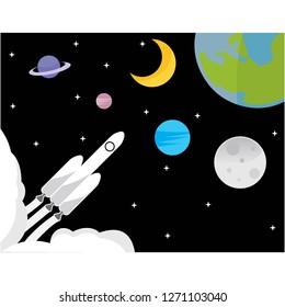 space object in a background illustration