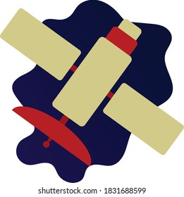 Space Object Flat Design Illustration