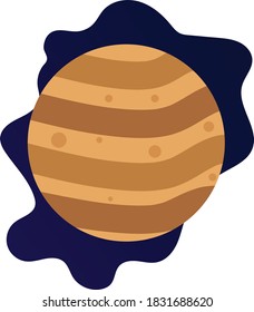 Space Object Flat Design Illustration