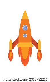 Space Object Illustration Isolated In White Background. Galaxy and Space Object Icon Design in Flat Style.