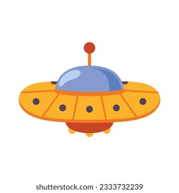 Space Object Illustration Isolated In White Background. Galaxy and Space Object Icon Design in Flat Style.