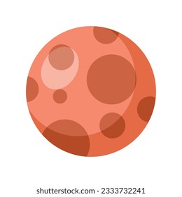 Space Object Illustration Isolated In White Background. Galaxy and Space Object Icon Design in Flat Style.