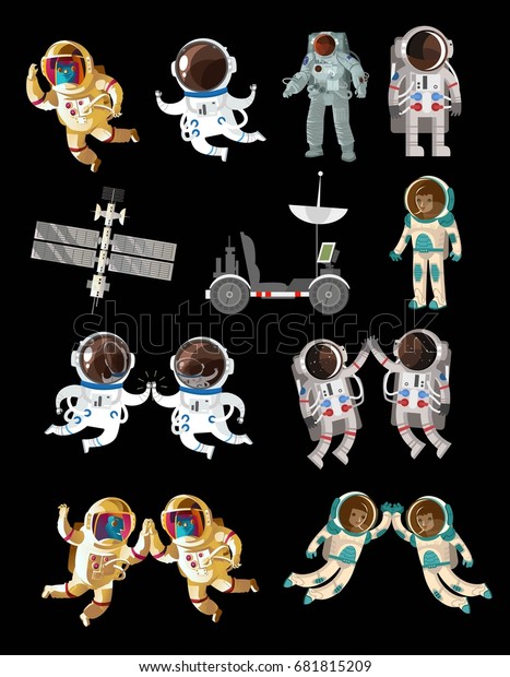 space objects and\
astronauts pack\
collection