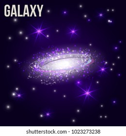 Space objects: galaxy.  Vector illustration on the theme of astronomy.