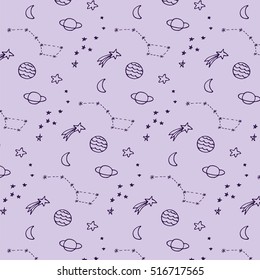 space objects line pattern