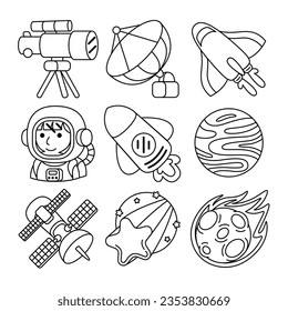 space objects in vector illustration