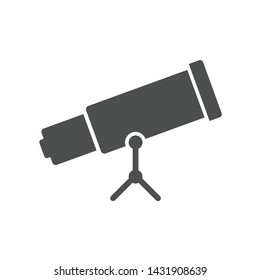 space observation telescope vector icon isolated on white background. telescope flat icon for web, mobile and user interface design