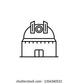 space observatory astronomy icon. Simple thin line, outline vector of space, cosmos, universe icons for UI and UX, website or mobile application