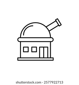 Space observatory icon Flat illustration sign
