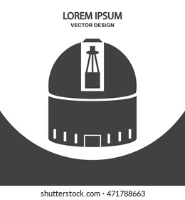 Space observatory icon on the background