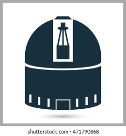 Space observatory icon on the background