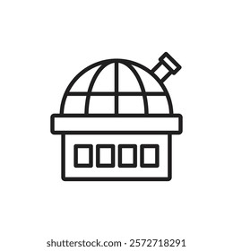 Space observatory icon Simple thin outline