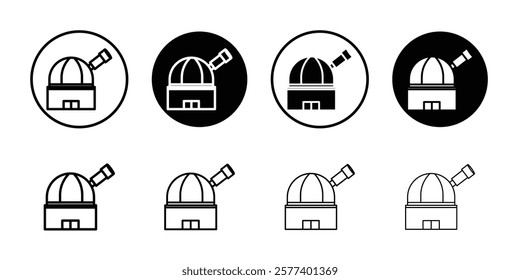 Space observatory icon Vector logo set flat
