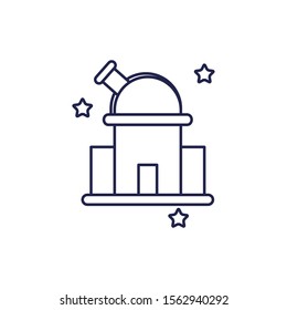   space observatory line style icon vector illustration design
