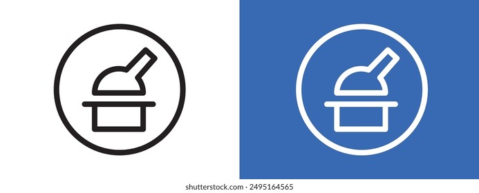 Space observatory logo sign set vector outline