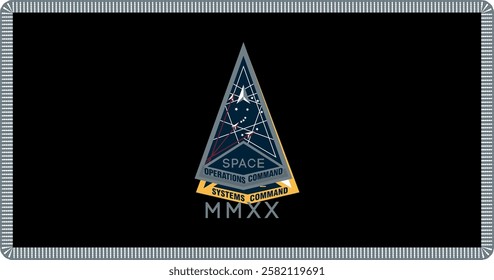 Space Operations Command Flag Vector Illustration Premium Quality