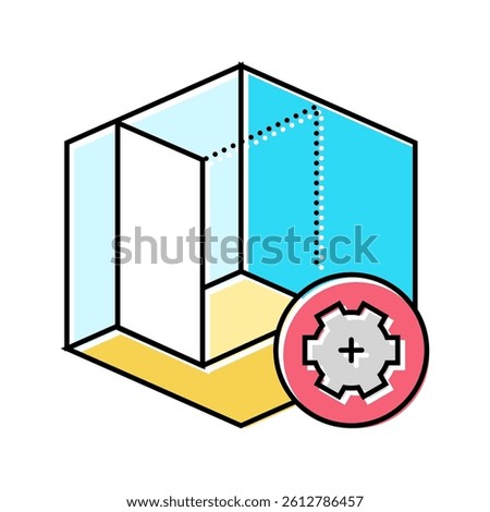space optimization interior designer color icon vector. space optimization interior designer sign. isolated symbol illustration
