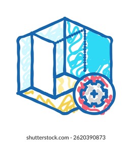 space optimization interior designer doodle icon sketch vector. space optimization interior designer sign. isolated symbol illustration