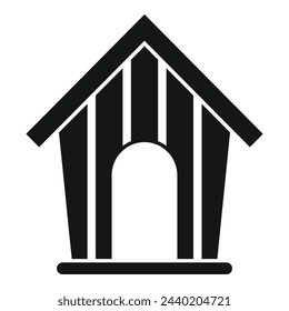 Space outdoor cabin home icon simple vector. Dog house. Friend wood metal