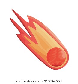space outer meteorite onfire icon