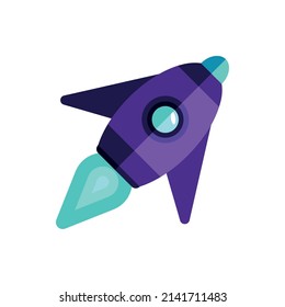 icono aislado del cohete exterior espacial