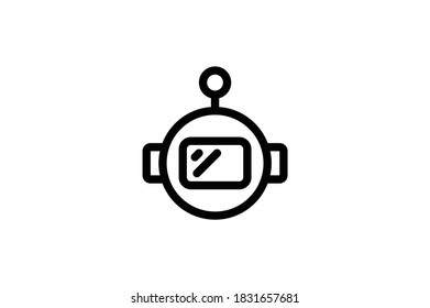 Space Outline Icon Astronaut Helmet Stock Vector (Royalty Free