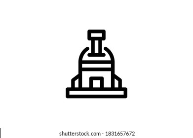 Icono de contorno espacial - Observatorio