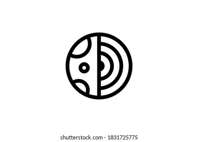 Icono de contorno de espacio - Capa de plano
