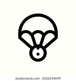 Space, paracute icon, isolated icon in light background, perfect for website, blog, logo, graphic design, social media, UI, mobile app