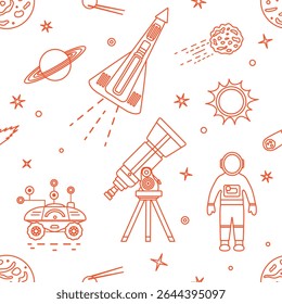 Space Pattern Telescope Planets Shuttle Galaxy