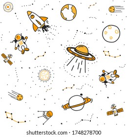 Space pattern.Vector illustration of white space texture.