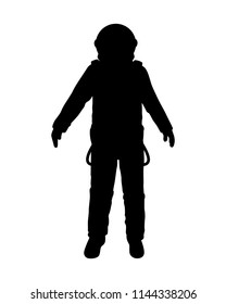 Space pilot silhouette vector