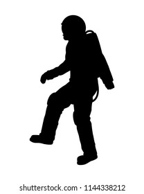 Space pilot silhouette vector