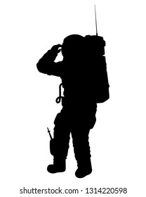 Space Pilot Silhouette Vector