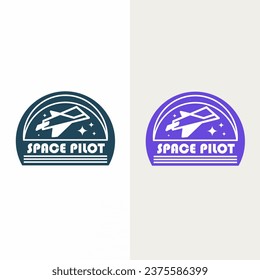 space pilot vector design for identity logo purposes or for stickers and t-shirt designs