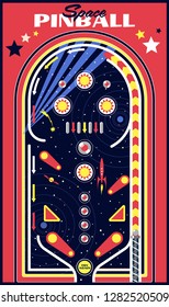 Space Pinball Vector Isolated