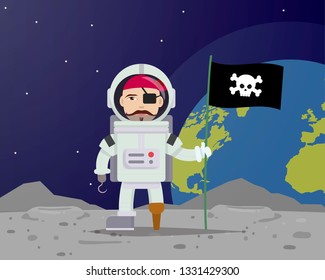 space pirate on the moon