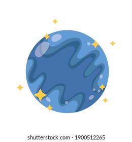 space planet astronomy adventure solar system cartoon vector illustration flat style