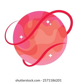 space planet astronomy isolated design