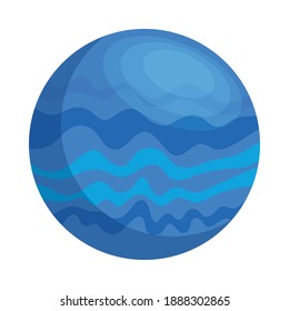 space planet blue color isolated style icon vector illustration design