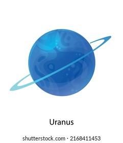 Space planet composition with isolated image of solar system planet with text on blank background vector illustration
