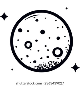 space planet drawn style isolated