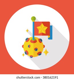 Space planet flat icon