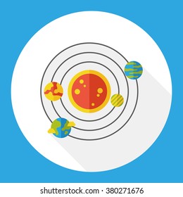 Space planet flat icon