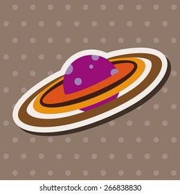 Space planet flat icon elements background,eps10