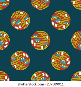 Space planet flat icon,eps10 seamless pattern background